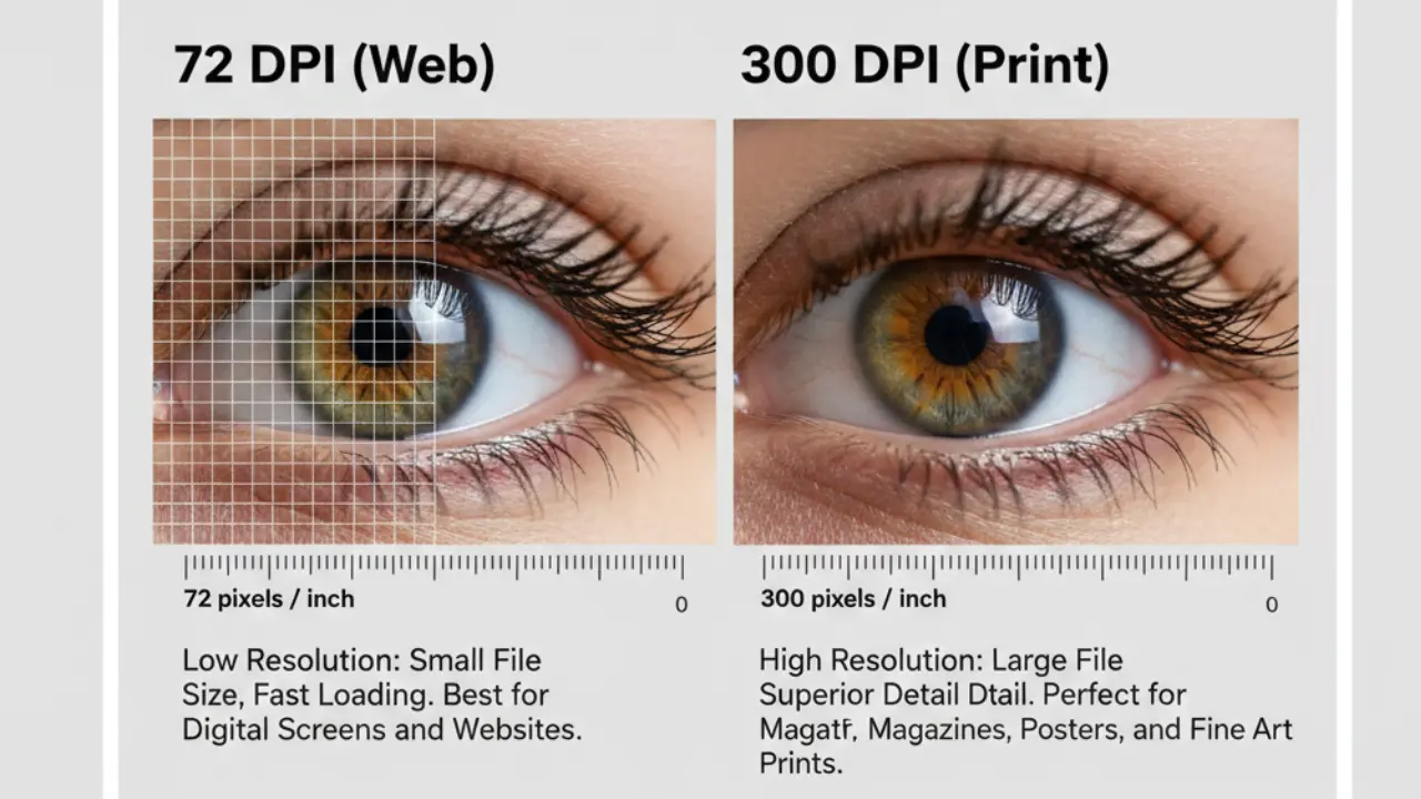 72dpi vs 300dpi comparison