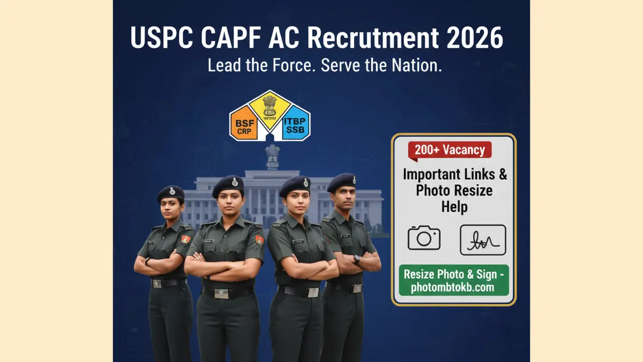 UPSC CAPF AC Recruitment 2026